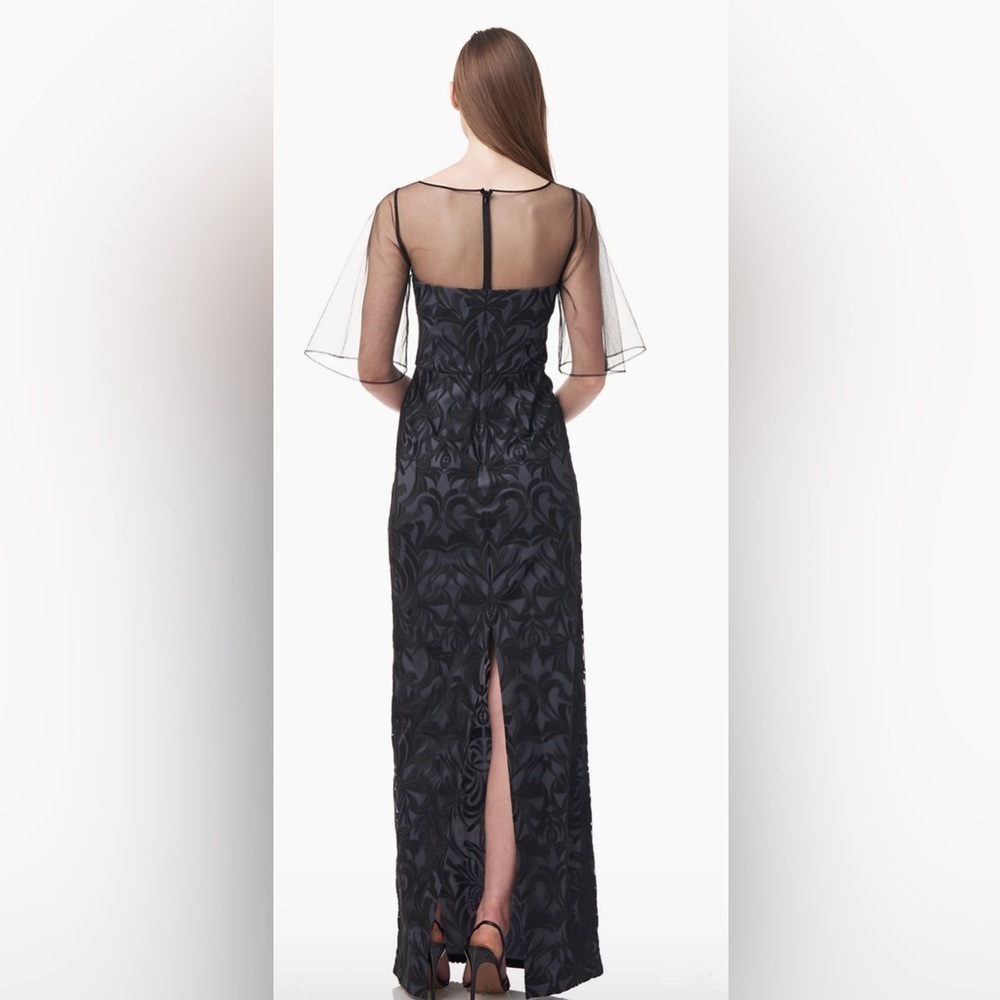 J.S Collections Formal Gown size 4 Blue and black NWT - Picture 4 of 9